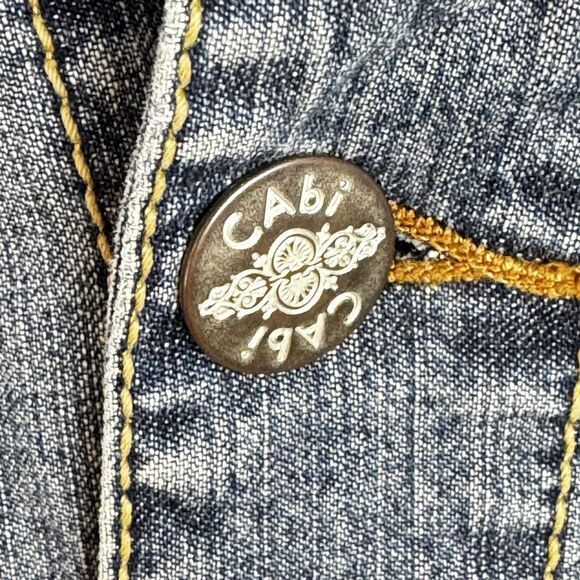 CAbi Denim Jean Jacket Womens Size Medium Blue Chest Pockets #511 - Picture 9 of 16